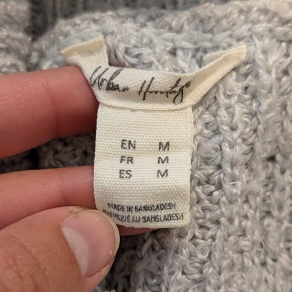 Grey Cropped Bell Sleeve Turtle Neck Sweater - Picture 5 of 5